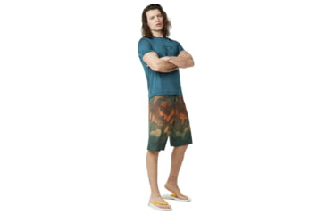 Image of Oakley Ellipse Logo Rashguard - Mens, Petrol, Small, 457602-9PE-S