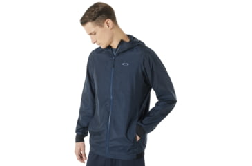 Image of Oakley Enhance Emboss 8.7 Wind Jacket - Mens, Fathom, Extra Large, 412591-6AC-XL