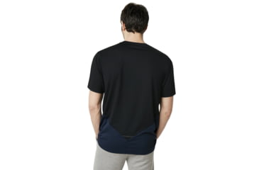 Image of Oakley SI Enhance Slant Short Sleeve Henley 9.0 - Mens, Blackout, Medium, 457723-02E-M