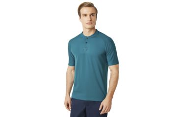 Image of Oakley SI Ergonomic Ellipse Evo Golf Polo - Mens, Petrol, Medium, 434328-9PE-M