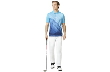 Image of Oakley SI Exploded Ellipse Golf Polo Ss - Mens, Stormed Blue, 2XL, 434310-6SB-XXL