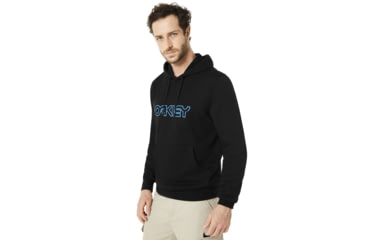 Image of Oakley SI Fleece Oakley Piping Hooded - Mens, Blackout, Medium, 472434-02E-M