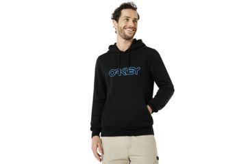 Image of Oakley SI Fleece Oakley Piping Hooded - Mens, Blackout, Medium, 472434-02E-M