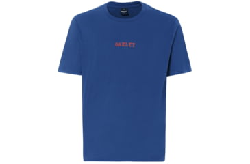 Image of Oakley SI Geometric Sleeve Polodetail Short Sleeve - Mens, Dark Blue, Extra Large, 434372-609-XL