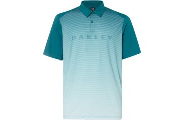 Image of Oakley SI J Joyce Gradient Brand Polo - Mens, Petrol, Extra Large, 434317-9PE-XL
