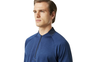 Image of Oakley SI Knockdown Mixed Fleece 1/4 Zip - Mens, Dark Blue, 2XL, 461724-609-XXL