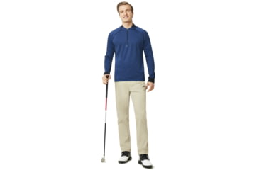 Image of Oakley SI Knockdown Mixed Fleece 1/4 Zip - Mens, Dark Blue, 2XL, 461724-609-XXL