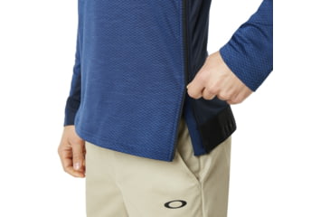 Image of Oakley SI Knockdown Mixed Fleece Crew - Mens, Dark Blue, Extra Small, 461723-609-XS