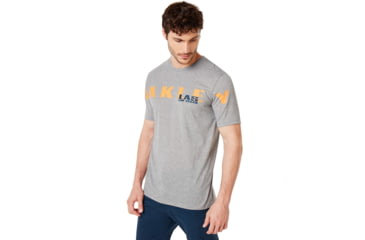 Image of Oakley Las Vegas Oakley Short Sleeve Tee - Mens, Gray Melange, Small, 457779-2GM-S