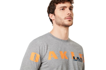 Image of Oakley Las Vegas Oakley Short Sleeve Tee - Mens, Gray Melange, Small, 457779-2GM-S