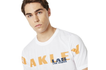Image of Oakley Las Vegas Oakley Short Sleeve Tee - Mens, White, Small, 457779-100-S