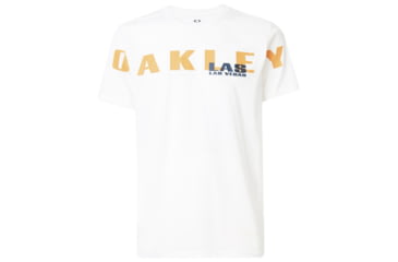 Image of Oakley Las Vegas Oakley Short Sleeve Tee - Mens, White, Small, 457779-100-S