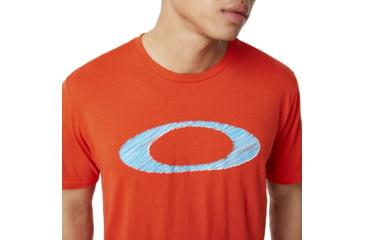 Image of Oakley SI Legacy Ellipse Tee - Mens, Fire Red, Medium, 457553-4FR-M