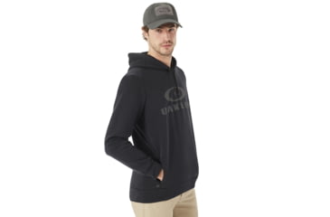 Image of Oakley Lockup Pullover Hoodie - Mens, Blackout, Large, 472375OCA-02E-L