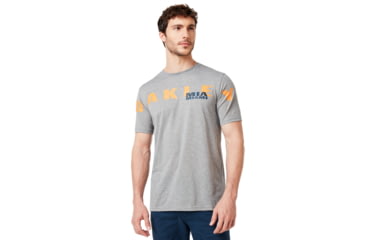 Image of Oakley SI Miami Oakley Short Sleeve Tee - Mens, Gray Melange, Medium, 457780-2GM-M