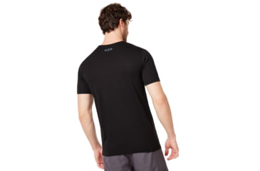 Image of Oakley Miami Skyline Sunset Short Sleeve Tee - Mens, Blackout, Medium, 457795-02E-M