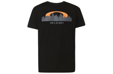 Image of Oakley Miami Skyline Sunset Short Sleeve Tee - Mens, Blackout, Medium, 457795-02E-M