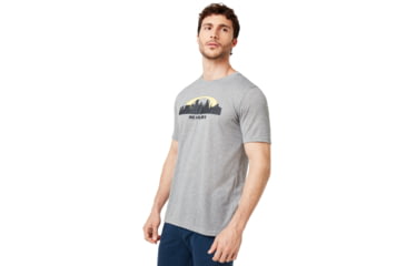 Image of Oakley Miami Skyline Sunset Short Sleeve Tee - Mens, Gray Melange, Large, 457795-2GM-L