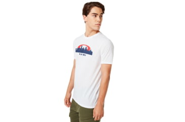 Image of Oakley Miami Skyline Sunset Short Sleeve Tee - Mens, White, 2XL, 457795-100-XXL