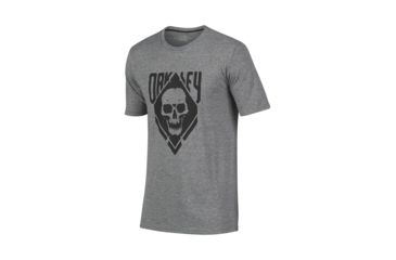 Image of Oakley SI O-Oakley Skull Tee - Mens, Athletic Heather Grey, Small, 456500-24G-S
