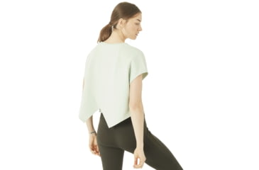 Image of Oakley Oakley Luxe Crop Top - Womens, Aqua Foam, Large/Extra Large, 532346-7B4-L/XL