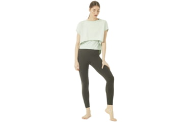 Image of Oakley Oakley Luxe Crop Top - Womens, Aqua Foam, Large/Extra Large, 532346-7B4-L/XL