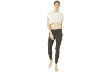 Image of Oakley Oakley Luxe Crop Top - Womens, Winter Grey, Large/Extra Large, 532346-23N-L/XL