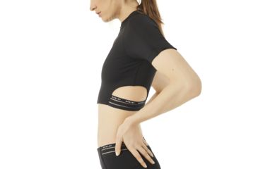 Image of Oakley SI Oakley Luxe Crop Zip Top - Womens, Blackout, Large, 532345-02E-L