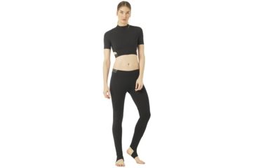 Image of Oakley SI Oakley Luxe Crop Zip Top - Womens, Blackout, Large, 532345-02E-L