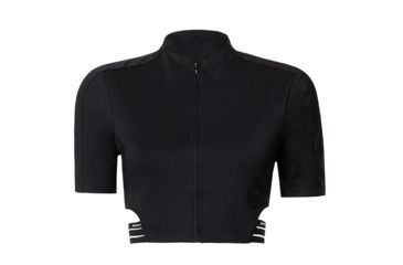 Image of Oakley SI Oakley Luxe Crop Zip Top - Womens, Blackout, Large, 532345-02E-L