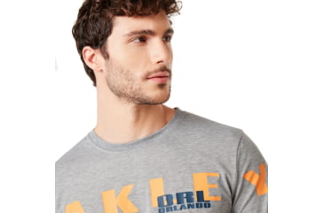 Image of Oakley Orland Oakley Tee - Men's, Gray Melange, Medium, 457782-2GM-M