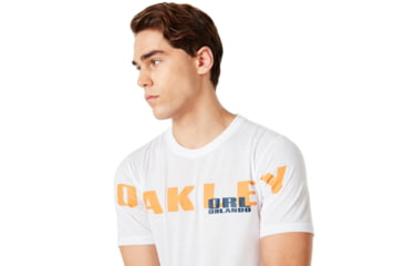 Image of Oakley Orland Oakley Tee - Mens, White, Small, 457782-100-S