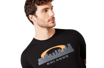 Image of Oakley Orlando Skyline Sunset Tee - Mens, Blackout, Medium, 457793-02E-M