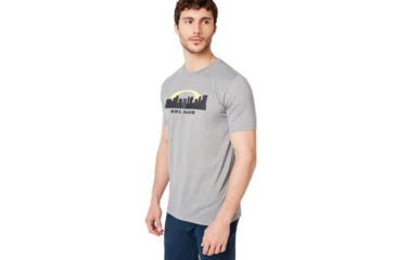 Image of Oakley Orlando Skyline Sunset Tee - Mens, Gray Melange, Medium, 457793-2GM-M