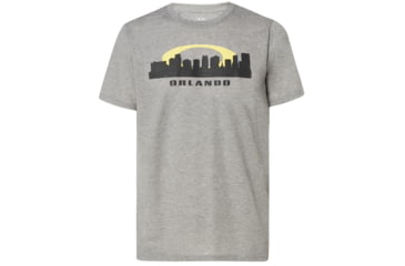 Image of Oakley Orlando Skyline Sunset Tee - Mens, Gray Melange, Medium, 457793-2GM-M