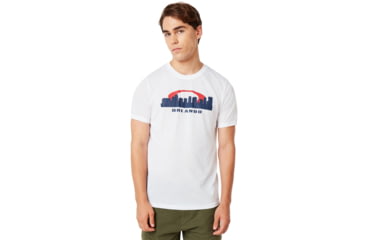 Image of Oakley Orlando Skyline Sunset Tee - Mens, White, 2XL, 457793-100-XXL