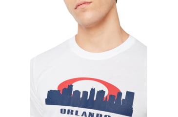 Image of Oakley Orlando Skyline Sunset Tee - Mens, White, 2XL, 457793-100-XXL