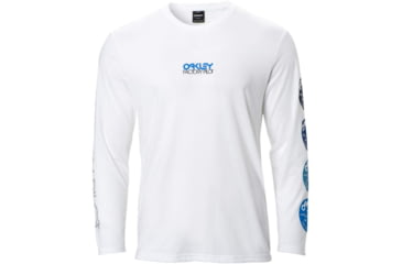 Image of Oakley Patchsticker Long Sleeve Tee - Mens, White, Extra Large, 457740-100-XL