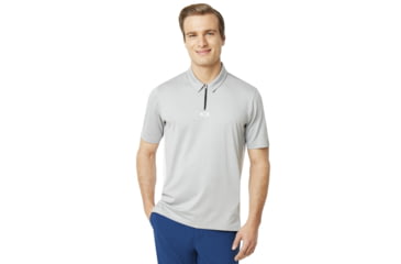 Image of Oakley SI Perf Ellipse Golf Polo Short Sleeve - Mens, Granite Heather, Small, 434340-24L-S