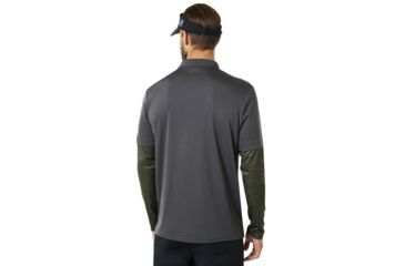 Image of Oakley SI Polo Shirt Long Sleeve Printed Sleeve - Mens, Forged Iron, 3XL, 434225-24J-XXXL
