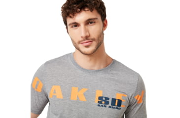 Image of Oakley SI San Diego Oakley Tee - Mens, Gray Melange, Small, 457783-2GM-S