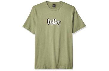 Image of Oakley Shadow Logo Tee - Mens, Oil Green, Extra Small, 457533-7GG-XS