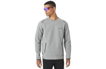Image of Oakley SI Tech Knit Crew Hoodie - Mens, Athletic Heather Grey, Small, 472342-24G-S