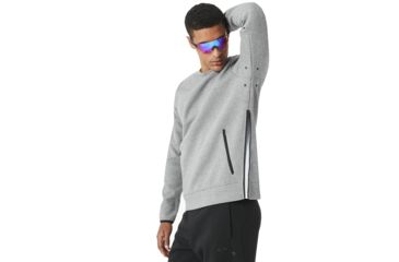 Image of Oakley SI Tech Knit Crew Hoodie - Mens, Athletic Heather Grey, Small, 472342-24G-S