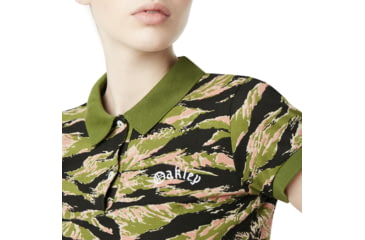 Image of Oakley SI Tiger Camo Short Sleeve Polo Tnp - Womens, Tiger Camo, Extra Small, 532374-98T-XS
