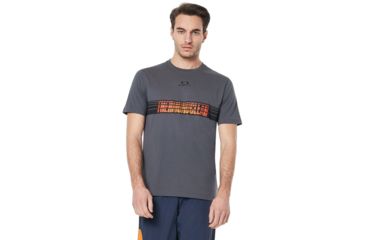 Image of Oakley Tn Racing Center Sunset Stripe - Mens, Forged Iron, Medium, 457693-24J-M