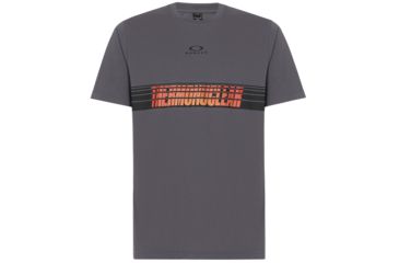 Image of Oakley Tn Racing Center Sunset Stripe - Mens, Forged Iron, Medium, 457693-24J-M
