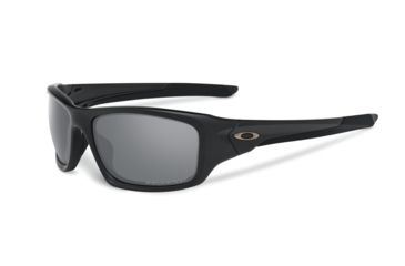Image of Oakley SI Valve Sunglasses,Matte Black Frame,Rectangle Grey Polarized Lens OO9236-09