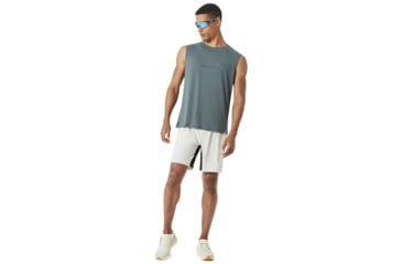 Image of Oakley Windshear Running Short - Mens, Light Grey, Extra Large, 442351-202-XL