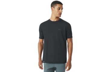 Image of Oakley Windshear Short Sleeve Tee - Mens, Blackout, Medium, 434094-02E-M